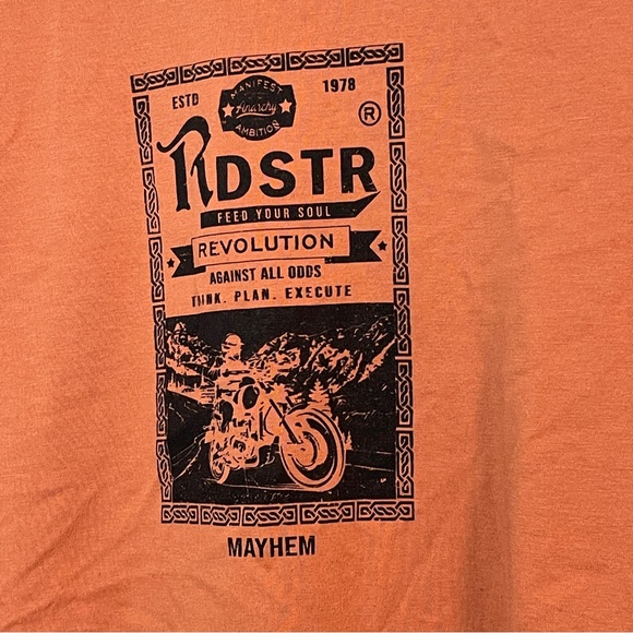 Roadster Life Crop Tee and Sweatpants set Rust with Graphic Detail - Picture 3 of 11